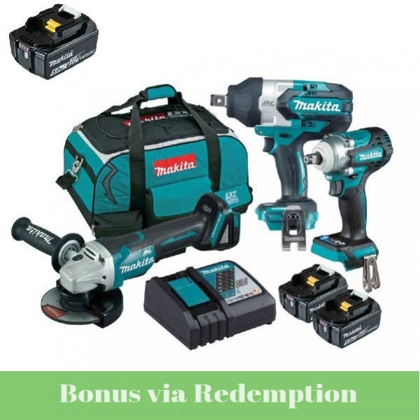 Makita DLX3123TX1 - 18V 5.0Ah Cordless Brushless 3 Piece Combo Kit